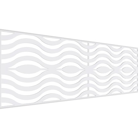 Ekena Millwork Set of Four Panels for 94 1/2"W x 32 1/4"H Parker Fretwork Wainscot Wall Paneling WPKP16X01X47PKR